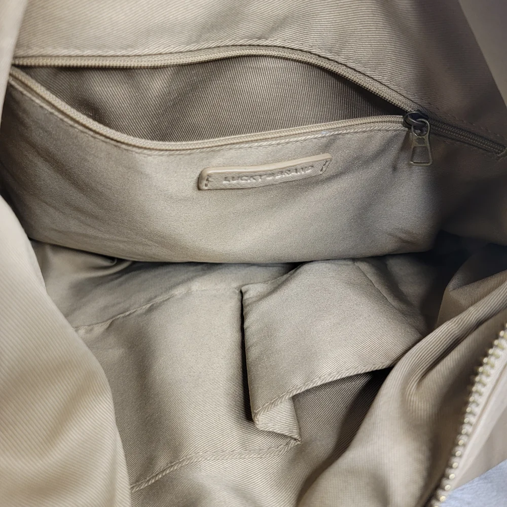 Lucky Brand Large Tan Pebbled Leather Slouchy Hobo Bag Boho